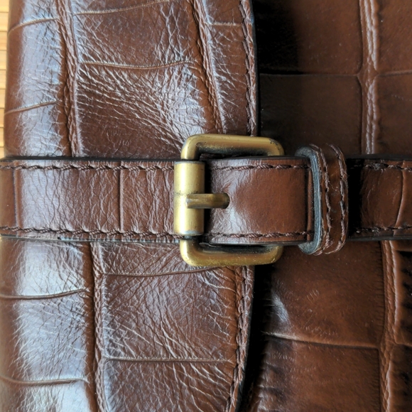 Handbags - Vintage designer crocodile style leather crossbody bag/purse